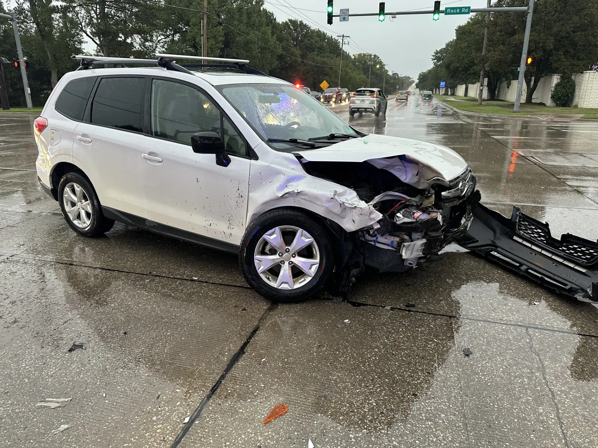Car accident in traffic