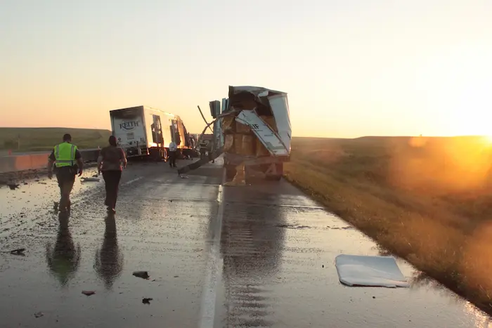 Delivery truck accident